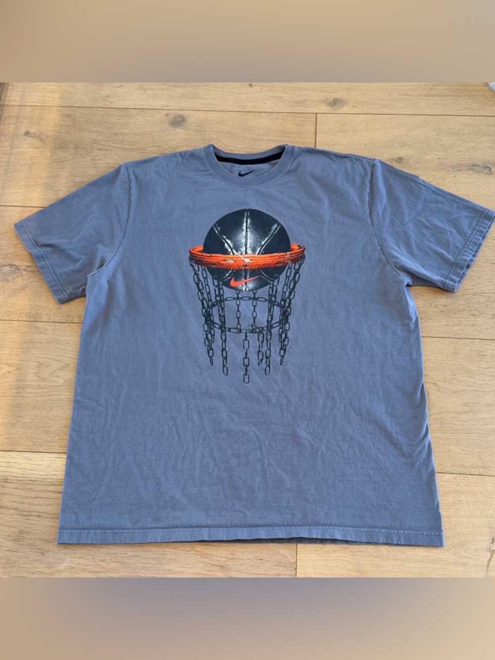 Nike Light Gray Tee with Black Logo Accent
